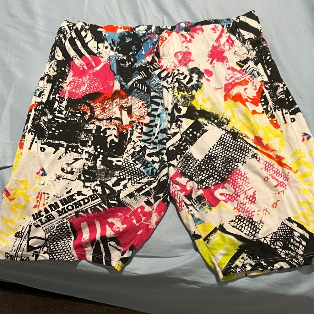 Colorful Graphic Print Shorts